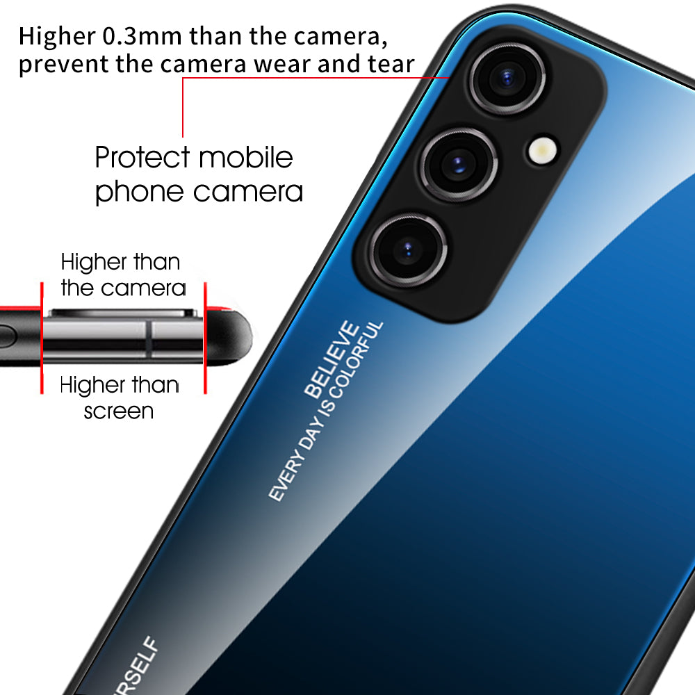 Gradient Color Phone Case for Samsung Galaxy A54 5G Tempered Glass PC TPU Anti-Slip Phone Cover Gradient Color Phone Case for Samsung Galaxy A54 5G Tempered Glass PC TPU Anti-Slip Phone Cover